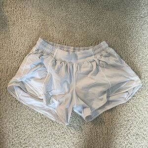 White hotty hot shorts from Lululemon size 8 long